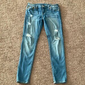 True Religion Distressed Blue Jeans Size 31